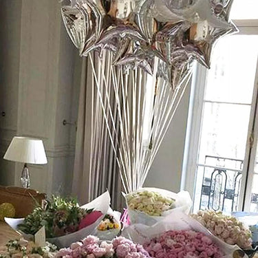 600 Mixed Flowers and Balloon Arrangement